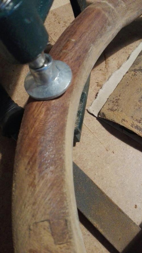 restauro legno ruota timone Skinclò