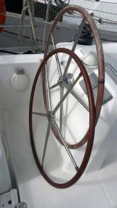 rivestimento ruota timone barca a vela